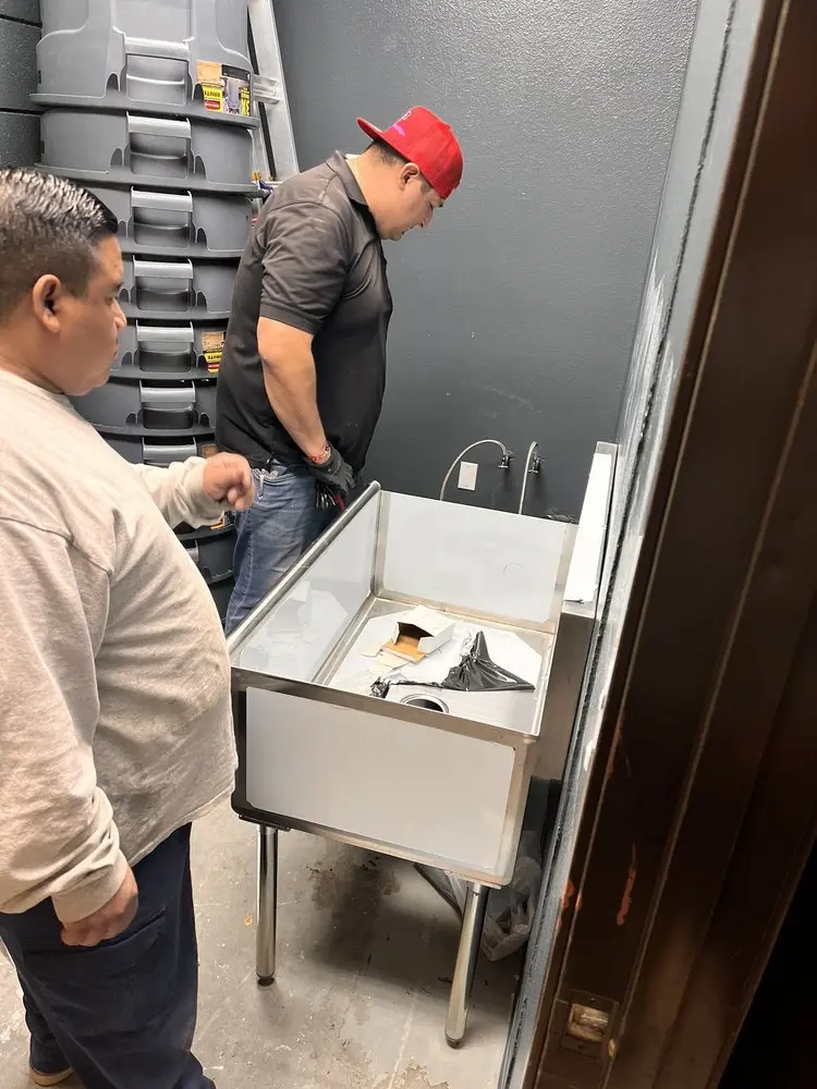 Commercial plumbing and sink installation in North Shore